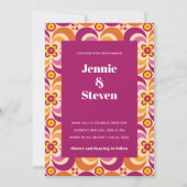 Geometrische Mittelalterliche Hochzeit Moderne Lil Einladung (Vorderseite)