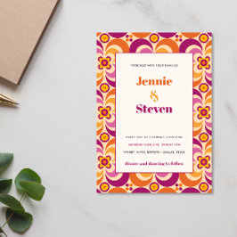 Geometrische Mittelalterliche Hochzeit Moderne Lil Einladung