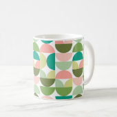 Geometrische Mod-Grün- und Peach-Tasse Kaffeetasse (VorderseiteRechts)
