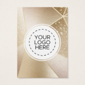 Geometrische Modern Gold Earring Display Card (Rückseite)