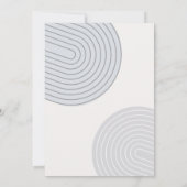 Geometrische moderne Einladung zum Geburtstag (Rückseite)