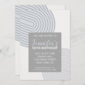 Geometrische moderne Einladung zum Geburtstag (Vorne/Hinten)