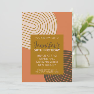 Geometrische moderne Einladung zum Geburtstag