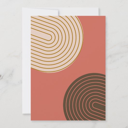 Geometrische moderne Einladung zum Geburtstag (Rückseite)