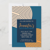 Geometrische moderne Einladung zum Geburtstag (Vorderseite)