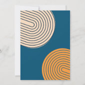 Geometrische moderne Einladung zum Geburtstag (Rückseite)