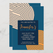 Geometrische moderne Einladung zum Geburtstag (Vorne/Hinten)