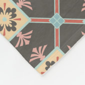 Geometrische moderne Erdtöne Fleecedecke (Ecke)