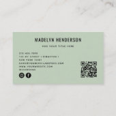 Geometrische, moderne, fett Abstrakte QR-Codedatei Visitenkarte (Rückseite)