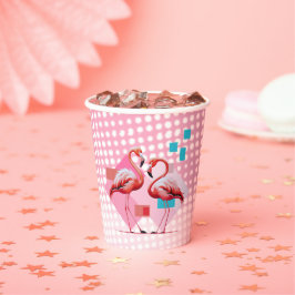 Geometrische moderne Flamingo Kinderdusche Pappbecher