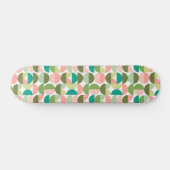 Geometrische, moderne Grün- und Peach-Methode Skateboard (Horizontal)