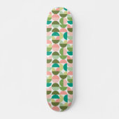 Geometrische, moderne Grün- und Peach-Methode Skateboard (Vorne)