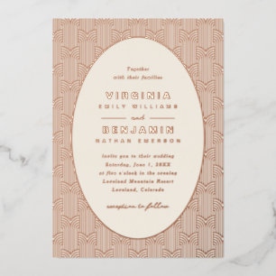 Geometrische Moderne Hochzeit Folieneinladung