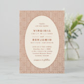 Geometrische moderne Hochzeit Folieneinladung (Stehend vorne)