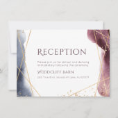 Geometrische moderne Hochzeitsempfehlung für Dusk  Einladung (Vorderseite)