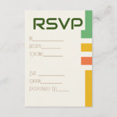 Geometrische moderne Hochzeitsszenarien - RSVP & F Begleitkarte (Vorderseite)