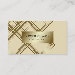 Geometrische moderne Imitate Cream Sandal Glitzer Visitenkarte