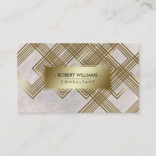 Geometrische moderne Imitate Cream Sandal Glitzer Visitenkarte