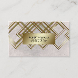 Geometrische moderne Imitate Cream Sandal Glitzer Visitenkarte