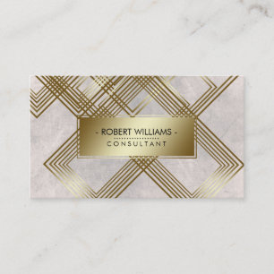 Geometrische moderne Imitate Cream Sandal Glitzer Visitenkarte