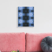 Geometrische moderne Kunst, blaue Landschaft Kunst Leinwanddruck (Insitu (Wohnzimmer))