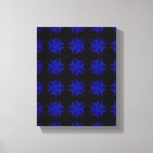 Geometrische moderne Kunst, Blue Star, Geschenkide Leinwanddruck (Vorderseite)