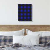 Geometrische moderne Kunst, Blue Star, Geschenkide Leinwanddruck (Insitu (Schlafzimmer))