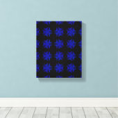 Geometrische moderne Kunst, Blue Star, Geschenkide Leinwanddruck (Insitu (Holzboden))