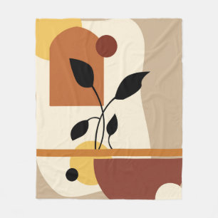 Geometrische moderne Kunst Fleecedecke