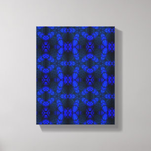 Geometrische moderne Kunst, Geschenk Blaue Schwarz Leinwanddruck