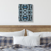 Geometrische moderne Kunst, graue blaue Wand Kunst (Insitu (Schlafzimmer))