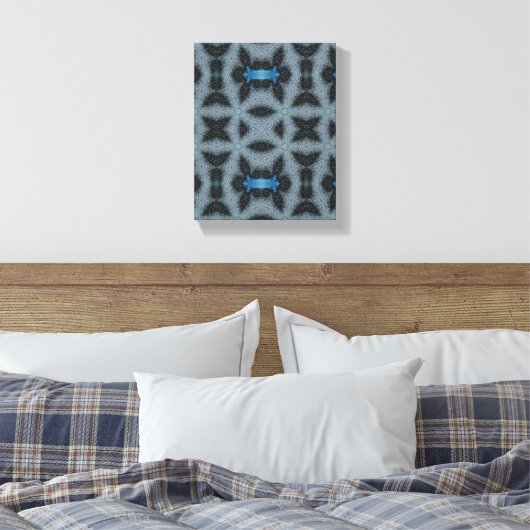 Geometrische moderne Kunst, graue blaue Wand Kunst (Insitu (Schlafzimmer))