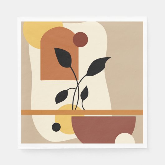 Geometrische moderne Kunst Serviette (Vorderseite)