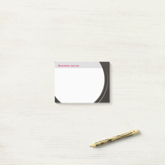 Geometrische moderne Metallik für Text und Farbe Post-it Klebezettel (Auf Schreibtisch)