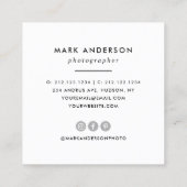 Geometrische | moderne minimale Dreieck-Fotografie Quadratische Visitenkarte (Rückseite)