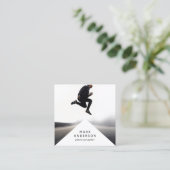 Geometrische | moderne minimale Dreieck-Fotografie Quadratische Visitenkarte (Stehend Vorderseite)