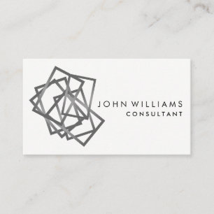 Geometrische moderne Quadrate Berufliche Schwarze  Visitenkarte