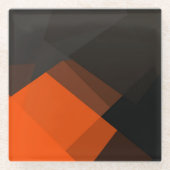 Geometrische moderne Retro-Farben #13 Glasuntersetzer (Vorderseite)