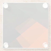 Geometrische moderne Retro-Farben #13 Glasuntersetzer (Rückseite)