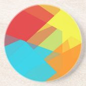 Geometrische moderne Retro-Farben #14 Getränkeuntersetzer (Vorne)