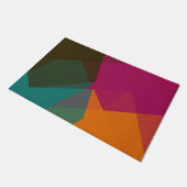 Geometrische moderne Retro-Farben #18 Fußmatte (Schrägansicht)