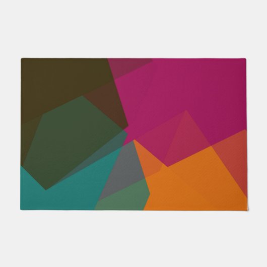 Geometrische moderne Retro-Farben #18 Fußmatte (Vorderseite)