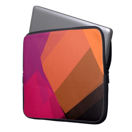 Geometrische moderne Retro-Farben #19 Laptopschutzhülle (Vorderseite Links)