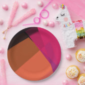 Geometrische moderne Retro-Farben #19 Pappteller (Party)