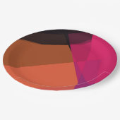 Geometrische moderne Retro-Farben #19 Pappteller (Schrägansicht)