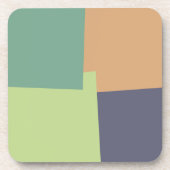 Geometrische moderne Retro-Farben #4 Getränkeuntersetzer (Vorderseite)