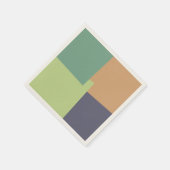 Geometrische moderne Retro-Farben #4 Serviette (Ecke)