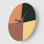 Geometrische moderne Retro-Farben #6 Große Wanduhr (Winkel)