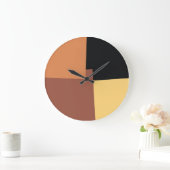 Geometrische moderne Retro-Farben #6 Große Wanduhr (Zuhause)