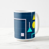 Geometrische moderne Technik Kaffeetasse (VorderseiteRechts)